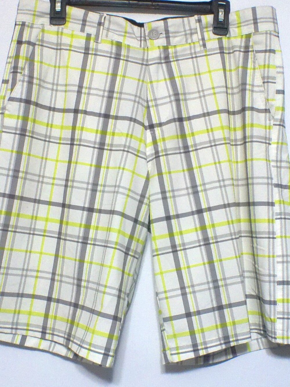 Ocean Pacific OP Flex 4-Way Stretch Golf Shorts Men's 34 Plaid Performance